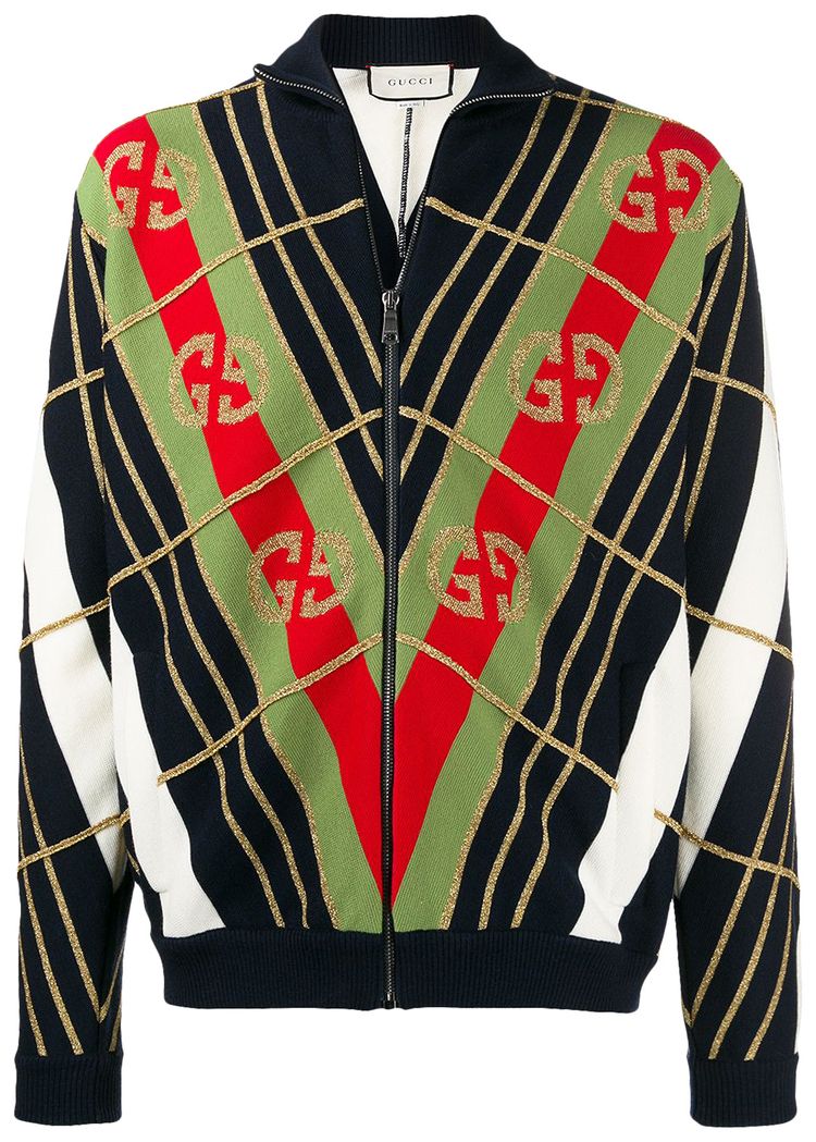 Gucci Bomber Knit Jacket Multicolor