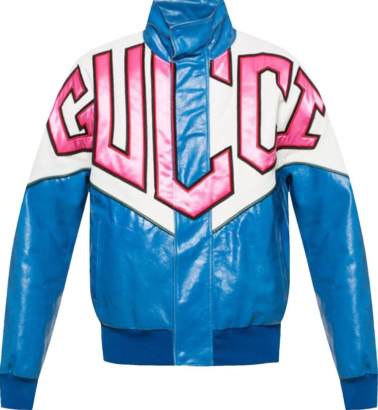 Buy Gucci Leather Logo Jacket 'Multicolor' - 567422 XNAGR 4370 | GOAT