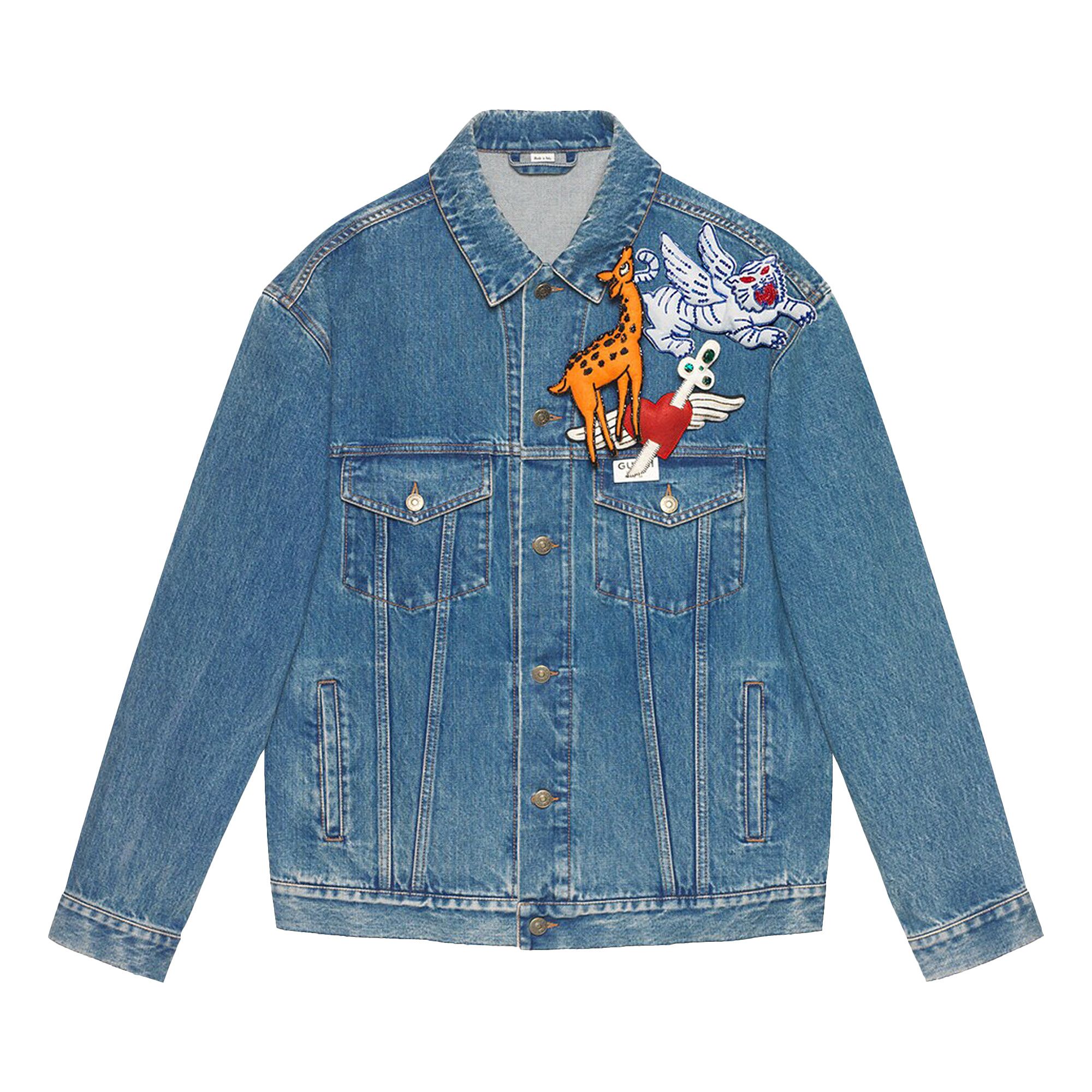 Brooch on denim jacket store