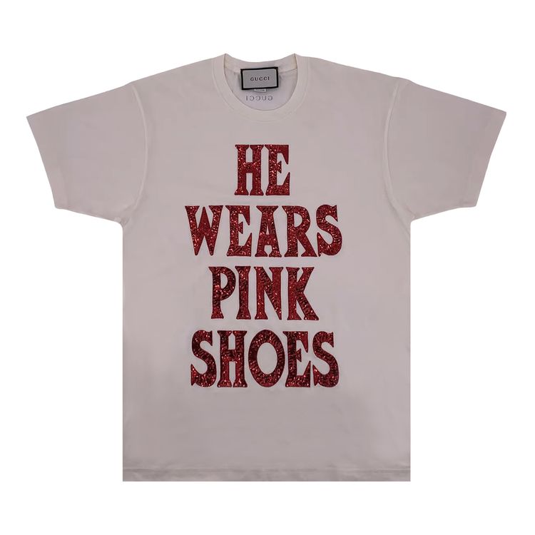 Gucci Sequins Word T Shirt White