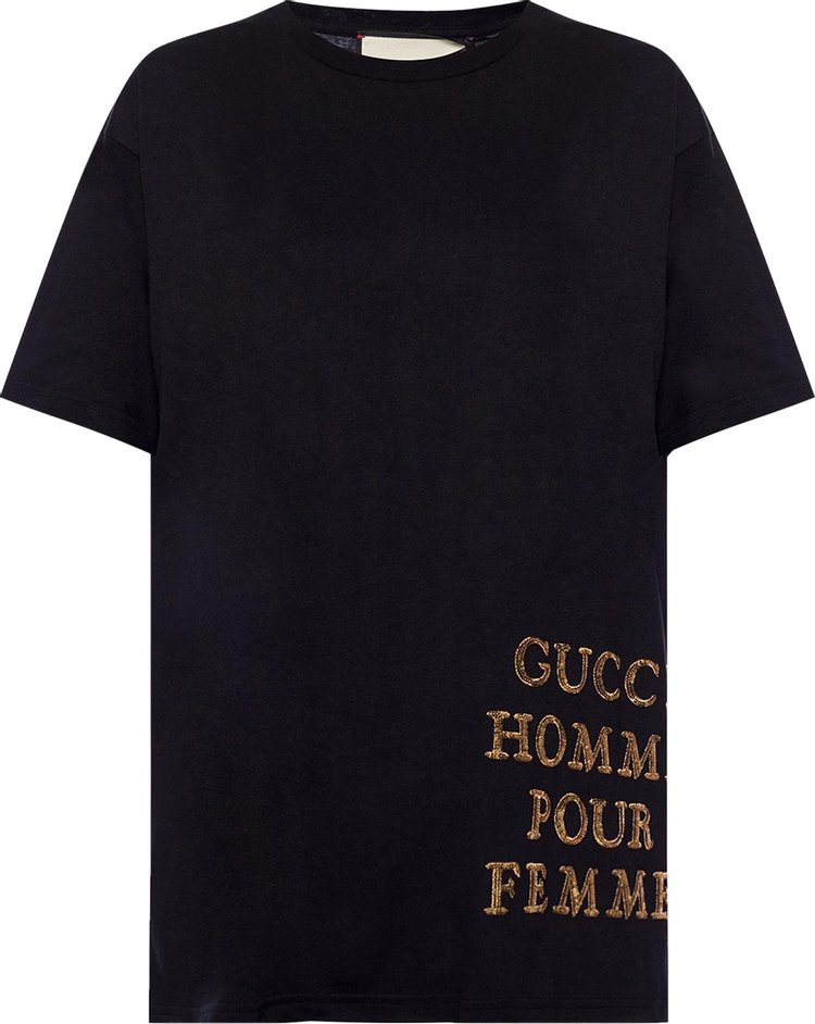 Buy Gucci Aplique Logo T-Shirt 'Black' - 539081 XJA5O 1815 | GOAT