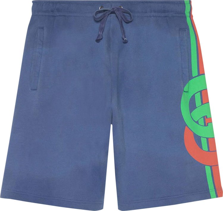 Gucci Cotton Logo Shorts 'Blue'