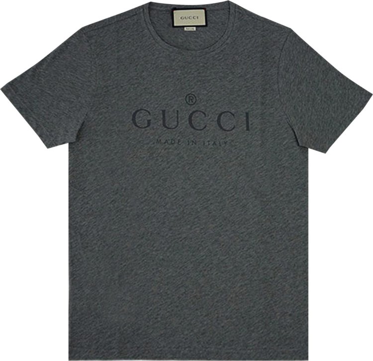 Gucci Logo Cotton T-Shirt 'Grey'