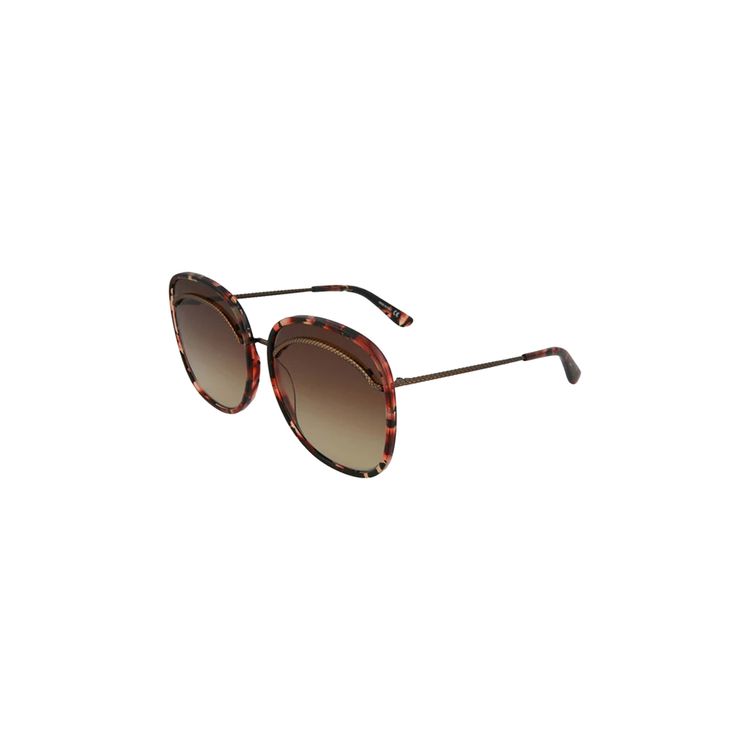 Bottega Veneta Round Frame Sunglasses Brown