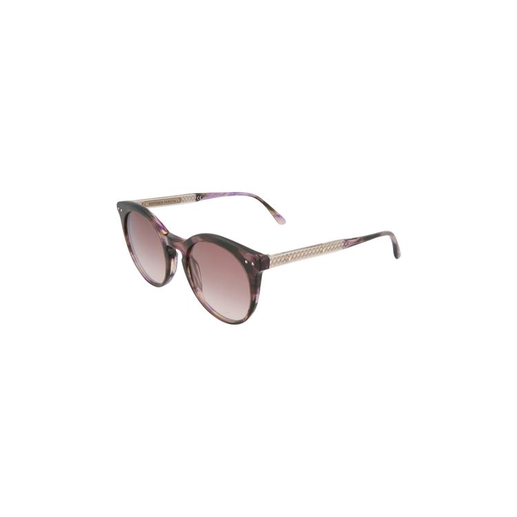 Bottega Veneta Round Frame Sunglasses Brown