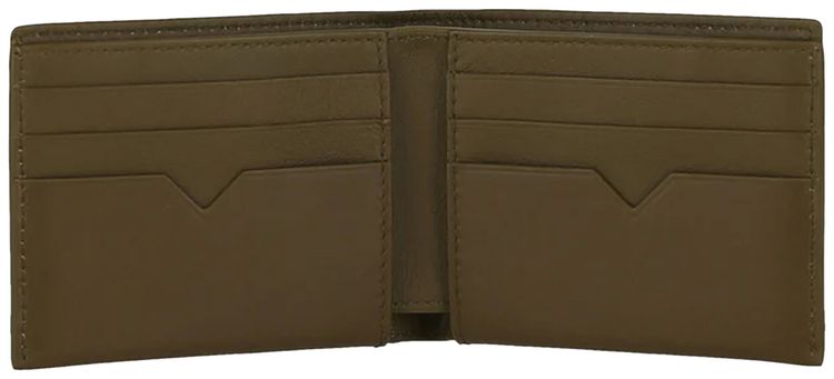 Bottega Veneta Leather Bi Fold Wallet Brown
