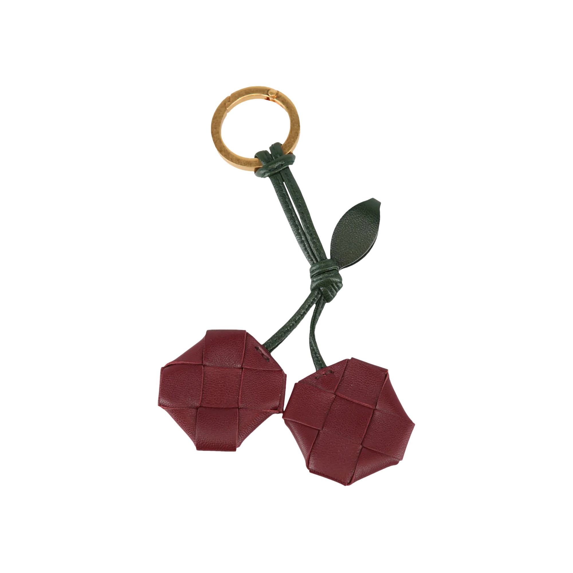 Buy Bottega Veneta Cherry Leather Key Ring Multicolor 619093 VCQC2 6395 GOAT