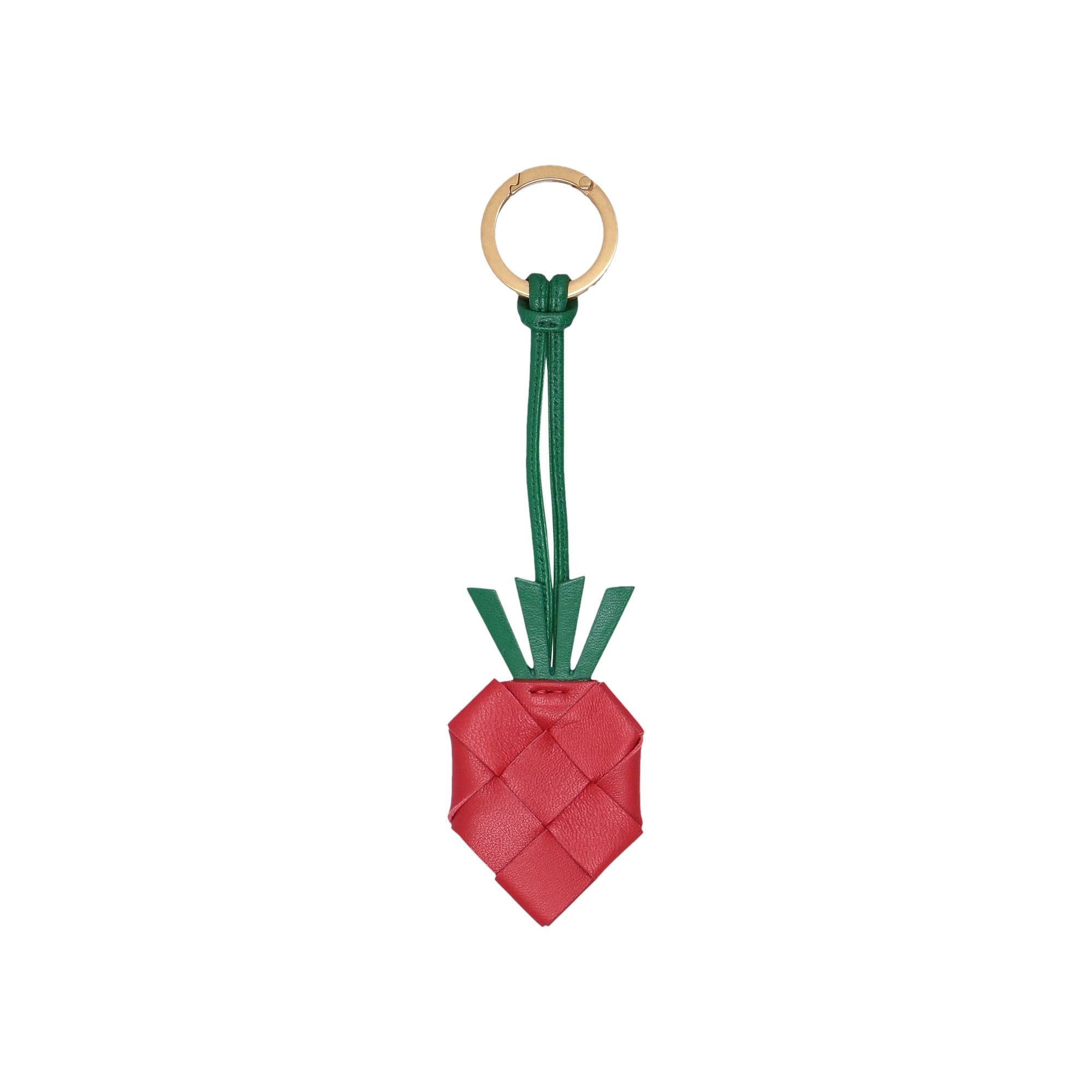 Buy Bottega Veneta Strawberry Leather Key Ring Multicolor