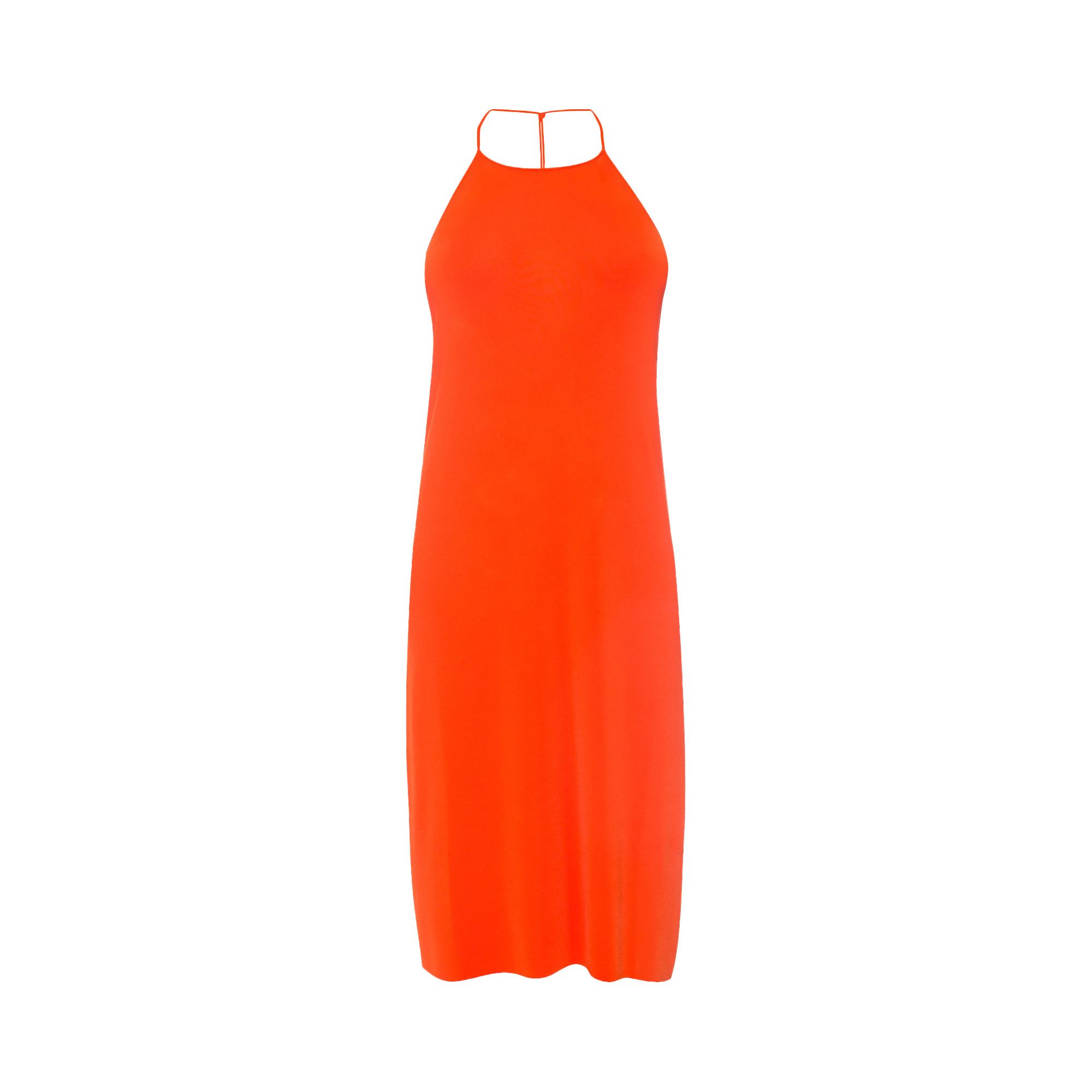 Buy Bottega Veneta Knotted Strap Midi Dress 'Orange