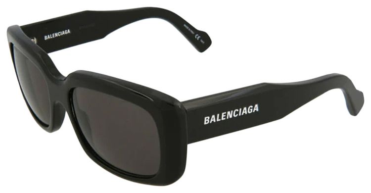 Balenciaga Rectangle Frame Sunglasses Black
