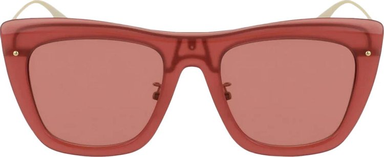 Alexander McQueen Square Frame Sunglasses 'Orange'