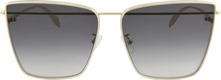 Alexander McQueen Cat Eye Frame Sunglasses 'Metallic Gold'