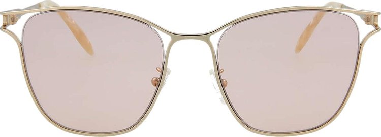 Alexander McQueen Square Frame Sunglasses 'Metallic Gold'