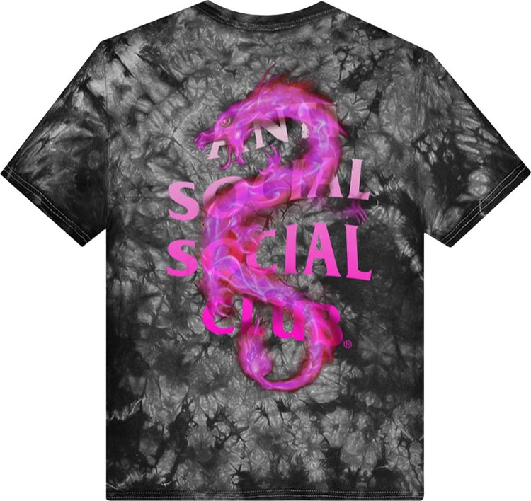 Anti Social Social Club Summer In Minsk Tee Black Tie Dye