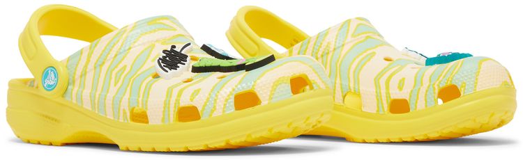 Ron English x Crocs Classic Clog Kids Party Animals   Zebra Lemon