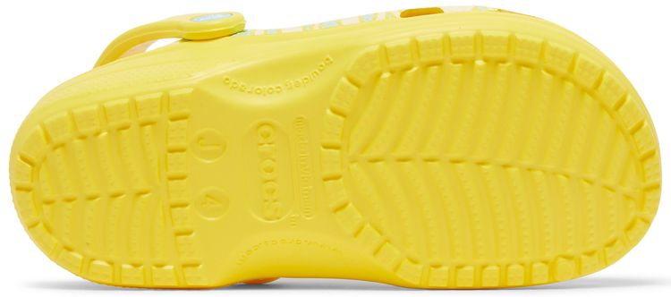 Ron English x Crocs Classic Clog Kids Party Animals   Zebra Lemon