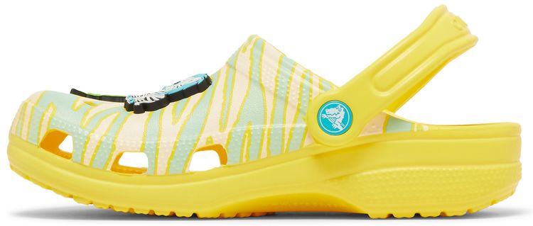 Ron English x Crocs Classic Clog Kids Party Animals   Zebra Lemon