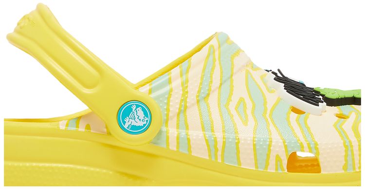 Ron English x Crocs Classic Clog Kids Party Animals   Zebra Lemon
