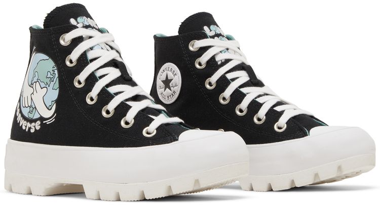 Converse Wmns Chuck Taylor All Star High Lugged Love Your Mother   Black