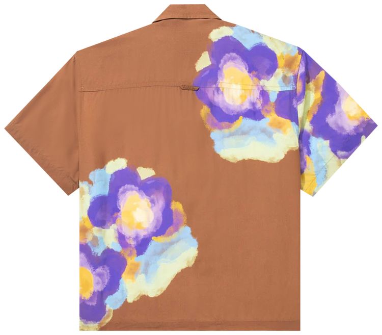 Awake NY Bouquet Camp Shirt Rust Floral
