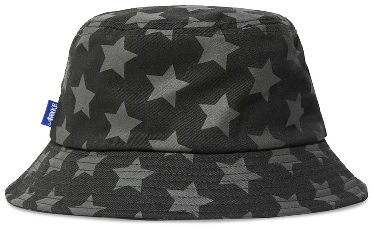 Awake NY Star Printed Bucket Hat CharcoalBlack