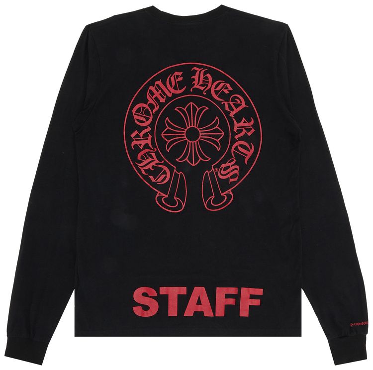 Chrome Hearts Staff Long Sleeve Tee Red