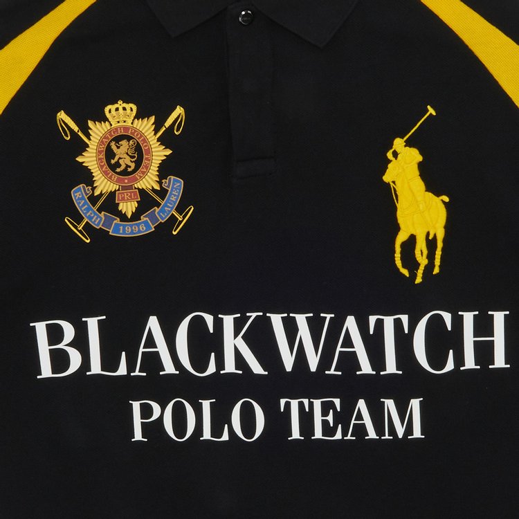 Pre Owned Polo Ralph Lauren Blackwatch Polo Shirt Black