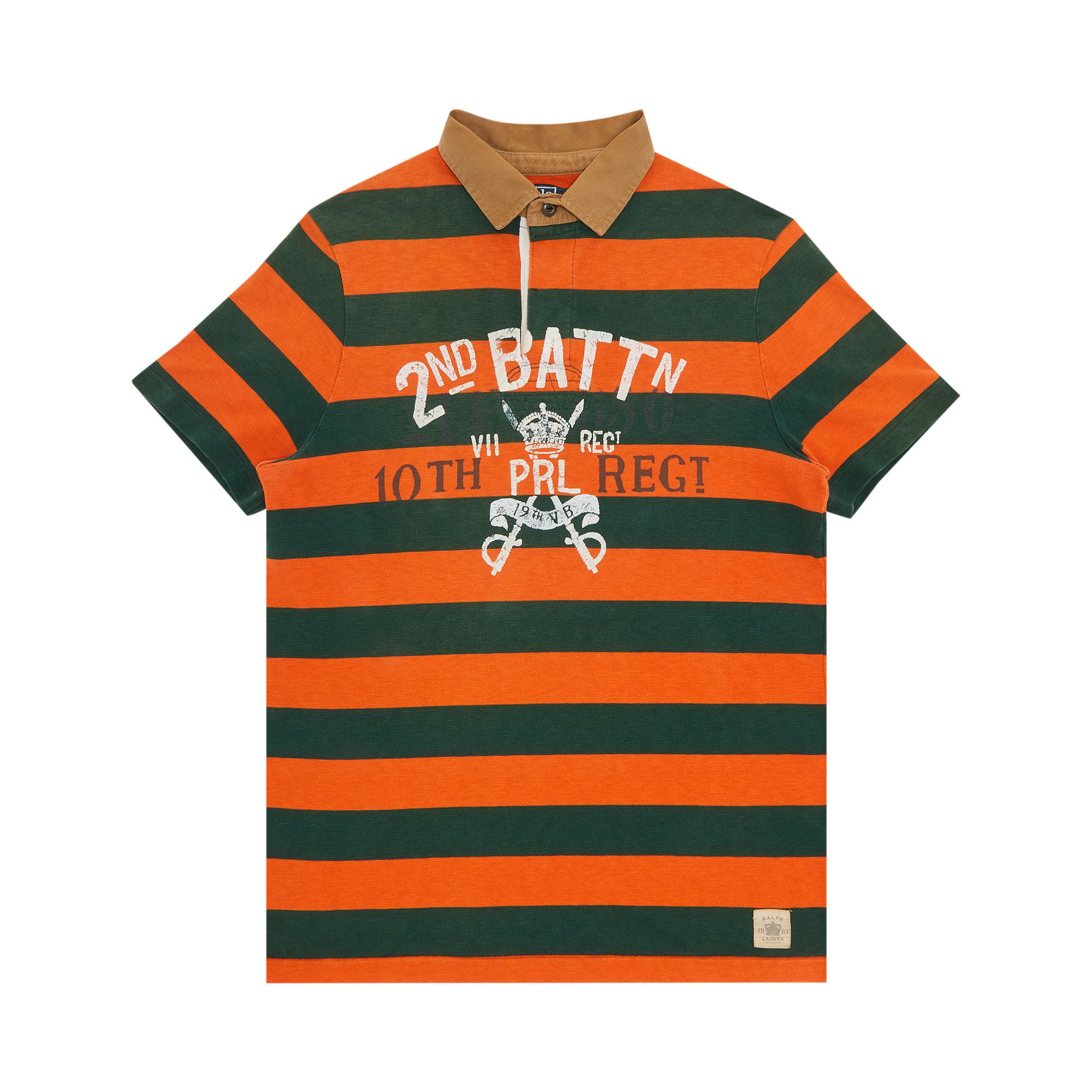 Buy Pre Owned Polo Ralph Lauren Polo Shirt Orange Stripe 779911206001 ORAN GOAT