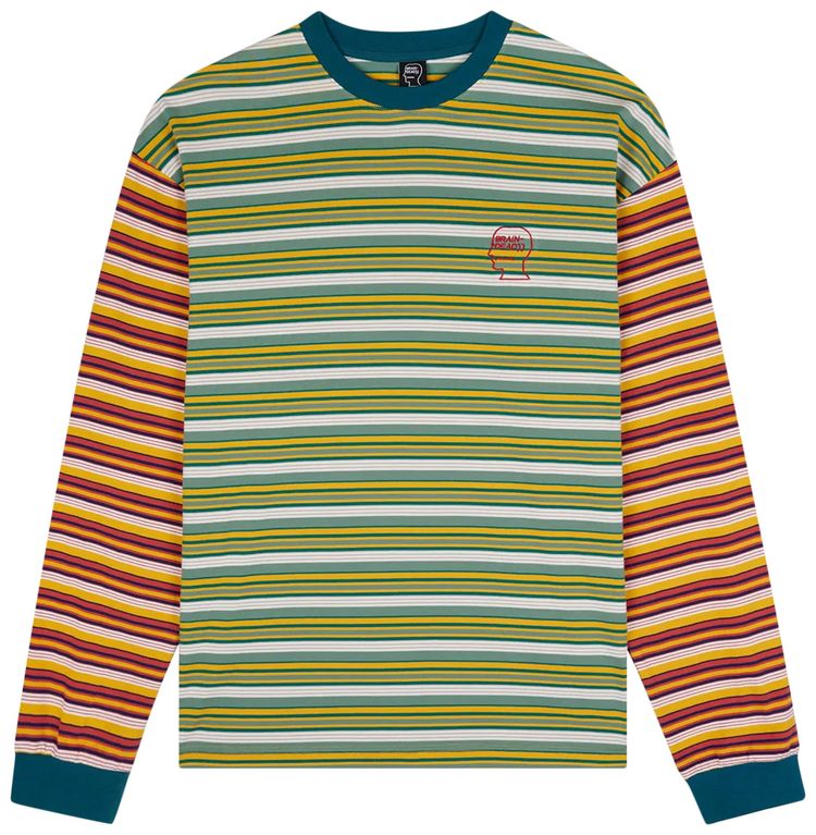 Brain Dead Nineties Blocked Striped Long-Sleeve 'Mallard'