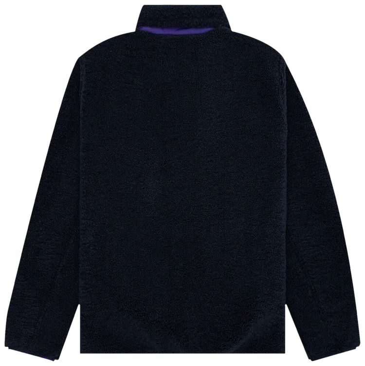 Brain Dead Teddy Sherpa Half Zip Jacket Navy