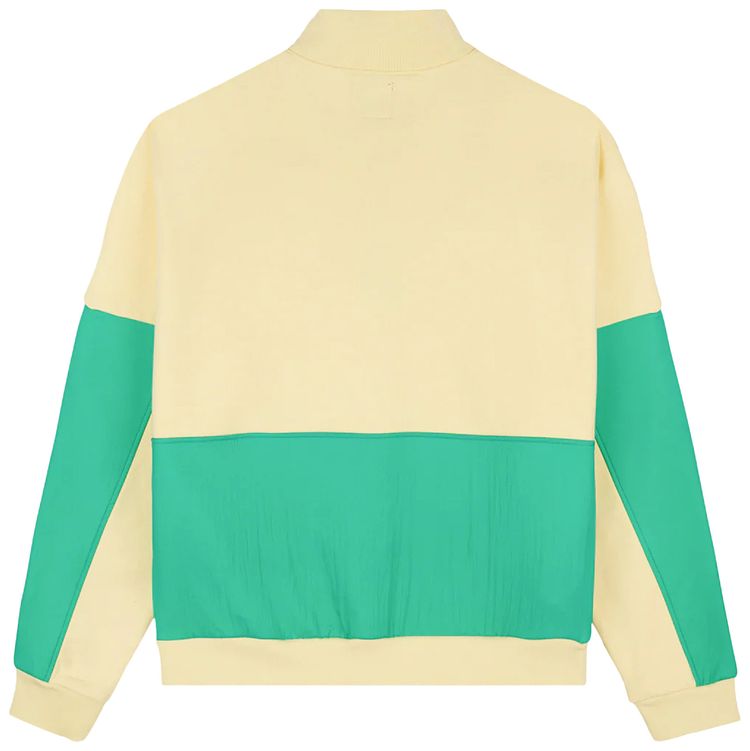 Brain Dead Gastromaniac Overlay Half Zip Jacket Lemon