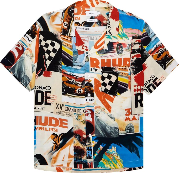 Rhude Poster Button Up Multi