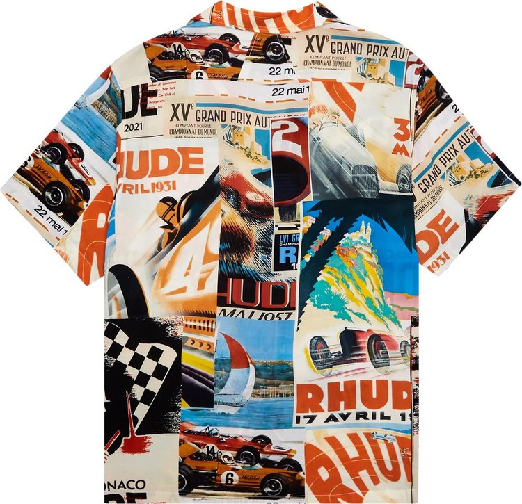 Rhude Poster Button Up Multi