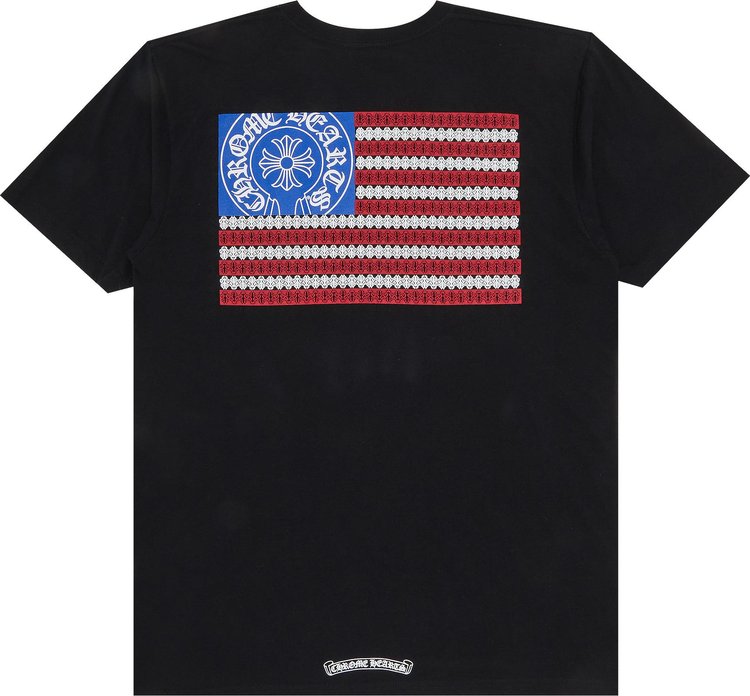 Chrome Hearts American Flag T Shirt Black