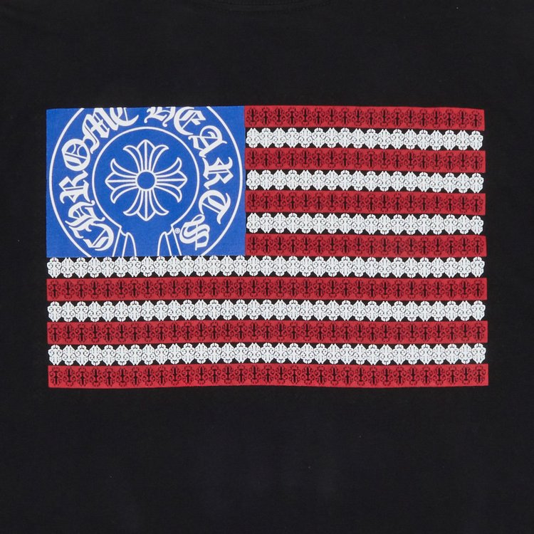 Chrome Hearts American Flag T Shirt Black