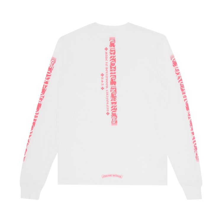 Chrome Hearts Made In Hollywood Long Sleeve Tee WhitePink