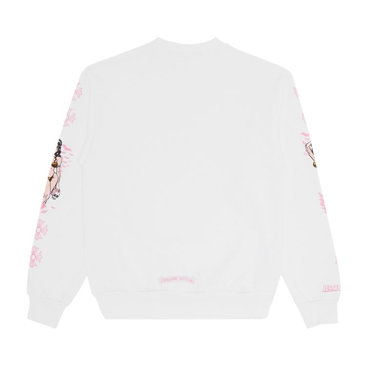 Chrome Hearts x Deadly Doll Crewneck WhitePink
