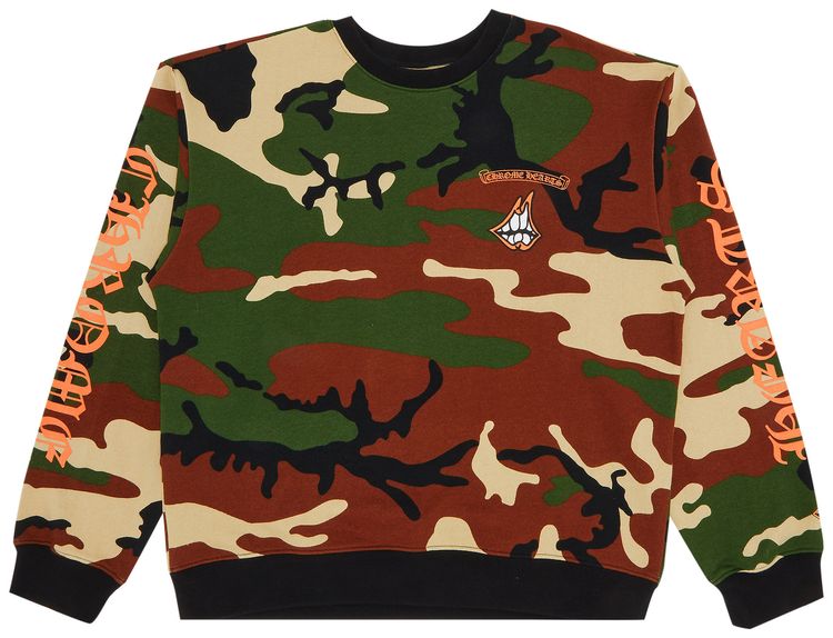 Chrome Hearts x Matty Boy CAUTION Crewneck Camo