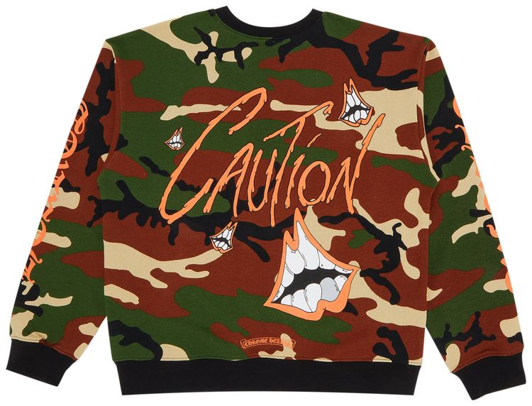 Chrome Hearts x Matty Boy CAUTION Crewneck Camo