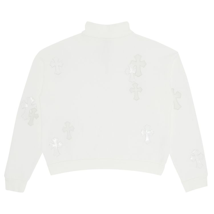 Chrome Hearts Cross Patch Dagger Quarter Zip White