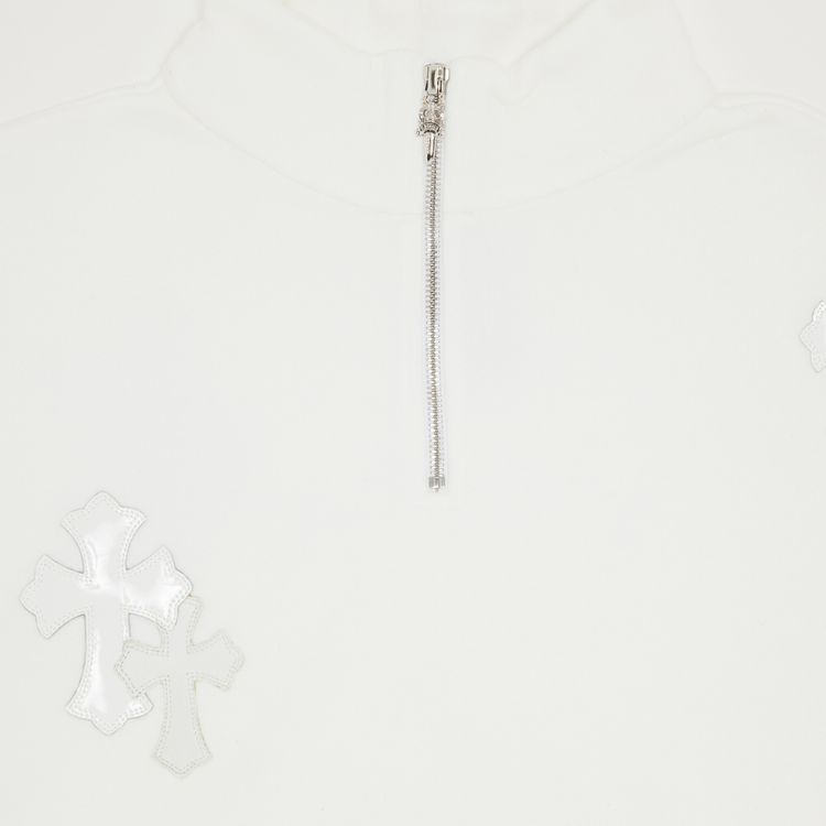 Chrome Hearts Cross Patch Dagger Quarter Zip White