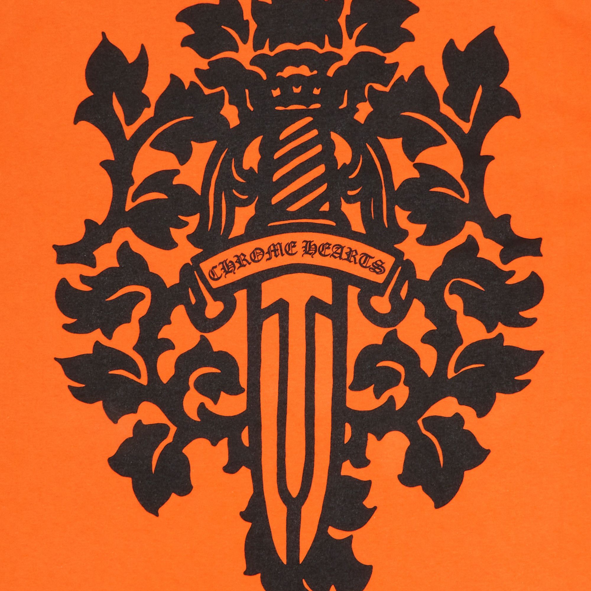 入手困難♪【CHROME HEARTS】ダガー L/S TEE \"BLACK/ORANGE\" 入手困難♪【CHROME HEARTS】ダガー L/S TEE 