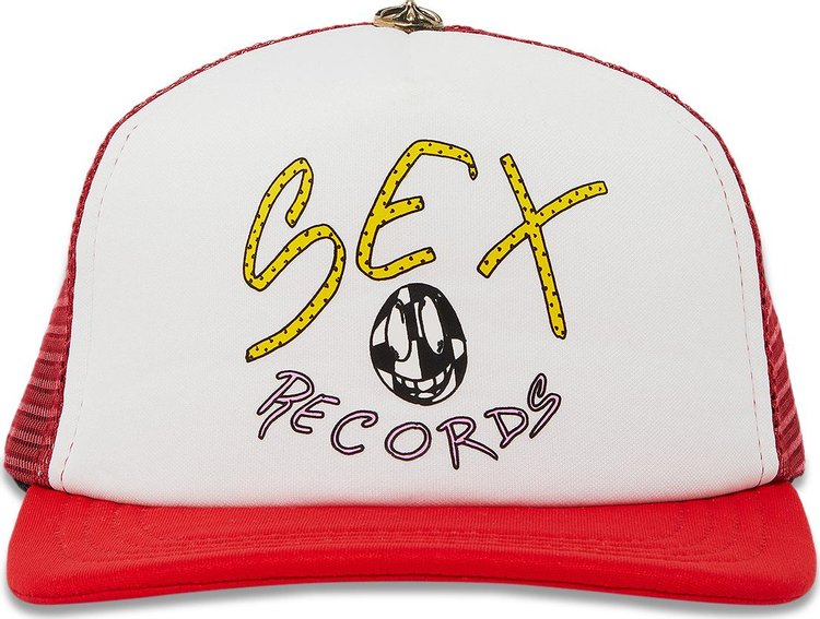 Buy Chrome Hearts Sex Records Trucker Hat 'White/Red' - 1383