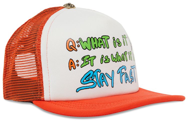 Chrome Hearts Sex Records It Is What It Is Trucker Hat Orange