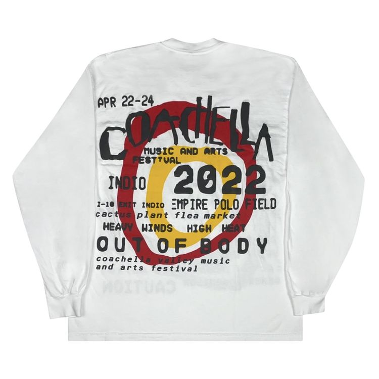 Cactus Plant Flea Market x Coachella Long Sleeve Tee WhiteGreen