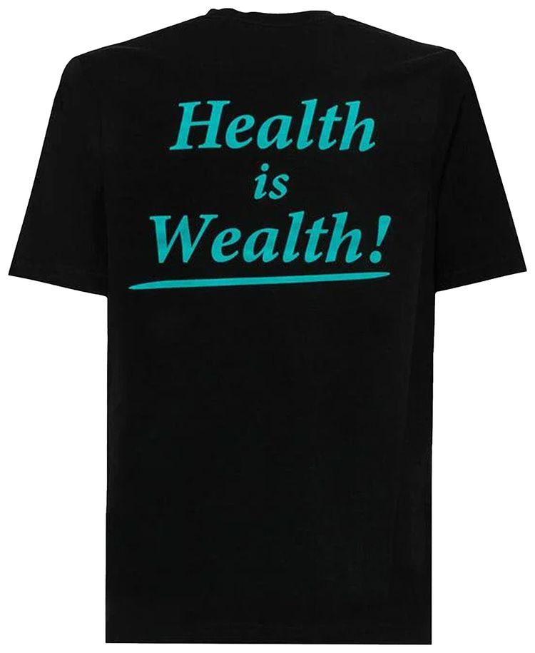 Sporty  Rich Health Is Wealth T Shirt BlackTeal