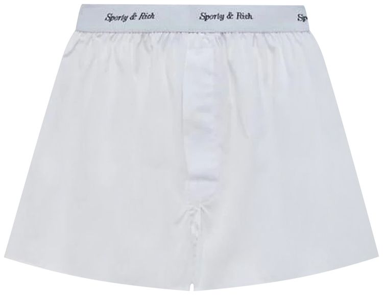 Sporty  Rich Cassie Boxer Shorts White