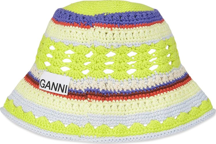 GANNI Cotton Crochet Hat Heather