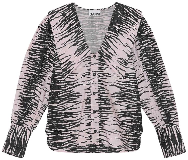 GANNI Printed Cotton Poplin Light