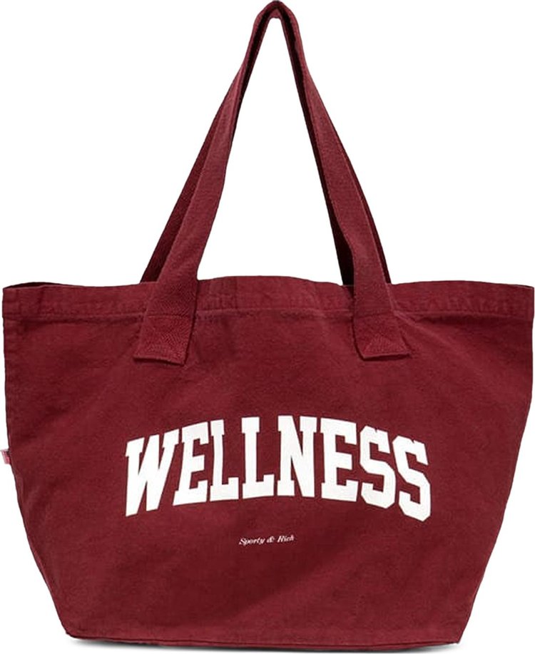 Sporty  Rich Wellness Ivy Tote Bag Merlot